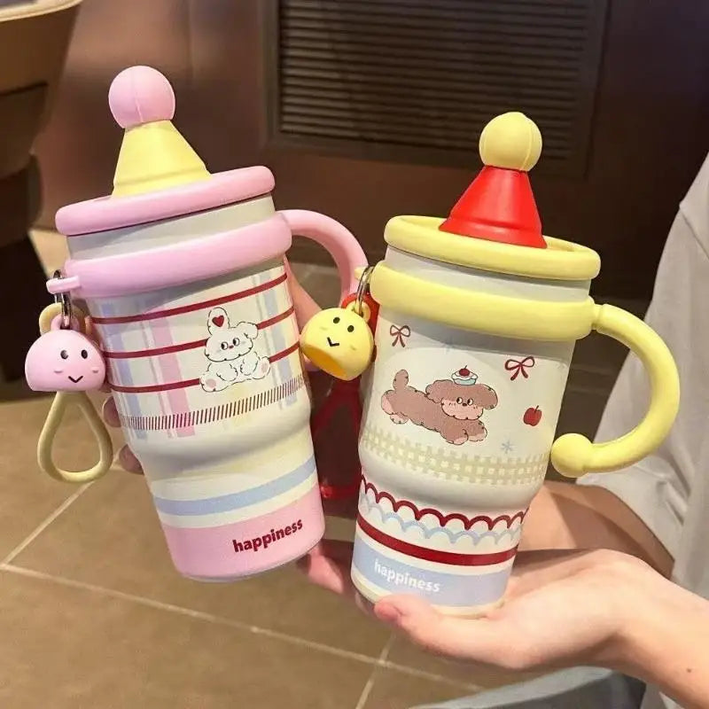 600ml Cartoon Stainless Steel 316 Leak-Proof Tumbler for Girls