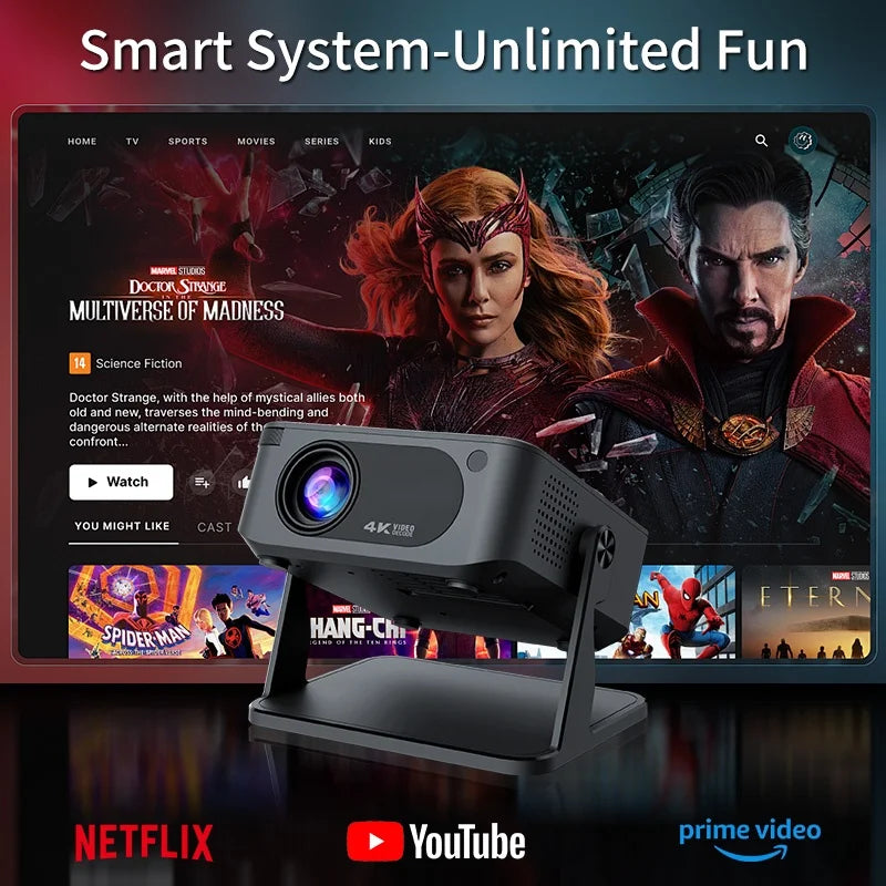 HA109 Projector 4K Android 11 720P Projectors Wifi5 200" Portable Projector Bt5.4 1280*720P Home Cinema Outdoor Projetor Peaceful Pleasures Health and Wellness