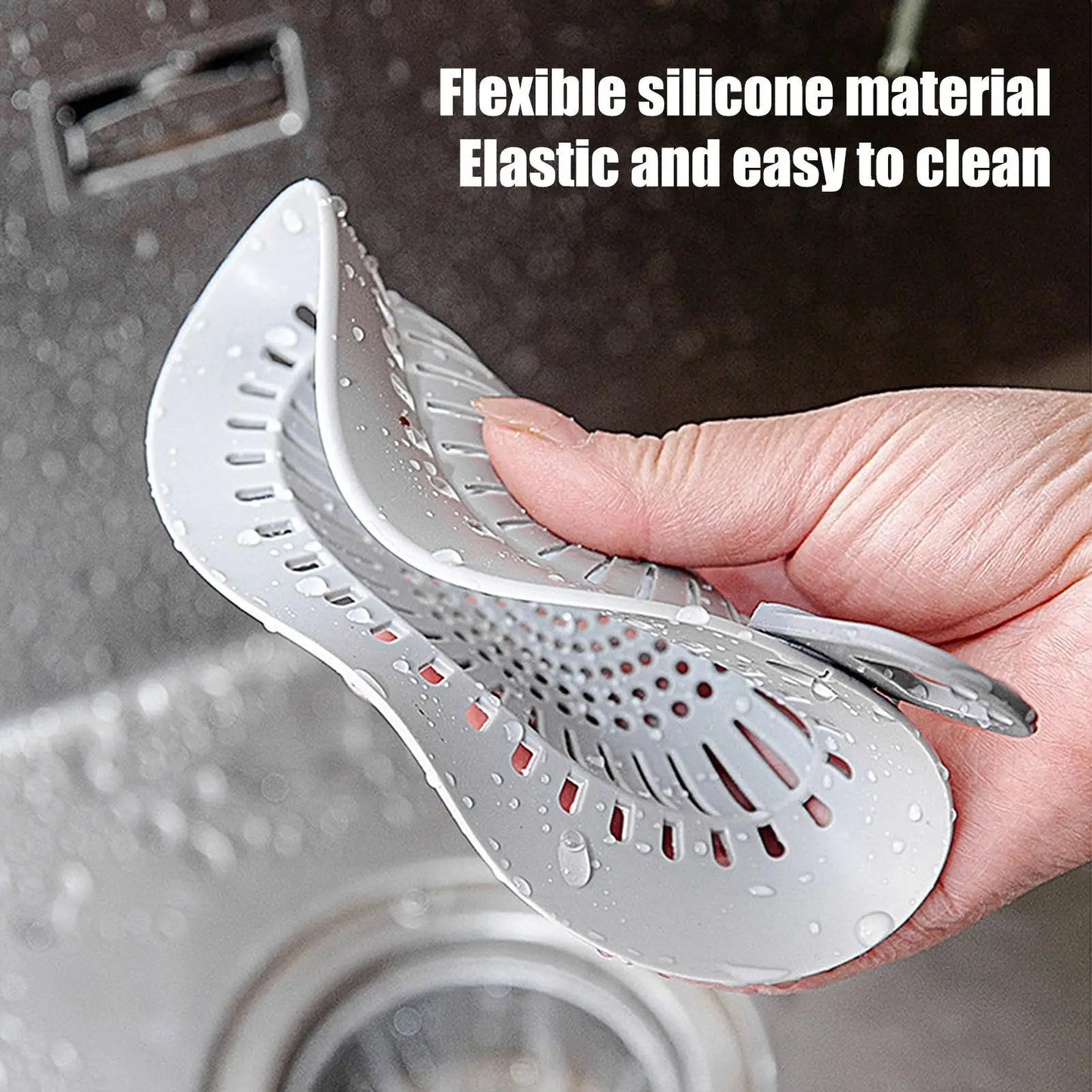 Silicone Drain Hair Catcher – Shower & Kitchen Strainer