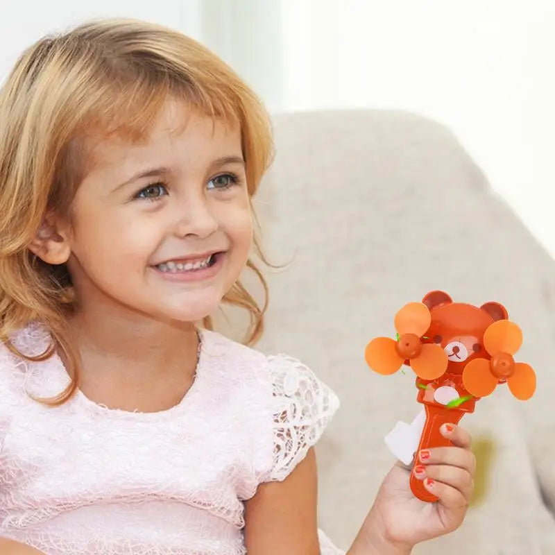 Manual Press Cooling Fans Cartoon Double Fan Leaf Handheld Mini Cooling Fan For Children Cute Summer Kids Fans Party Favors For Peaceful Pleasures Health and Wellness