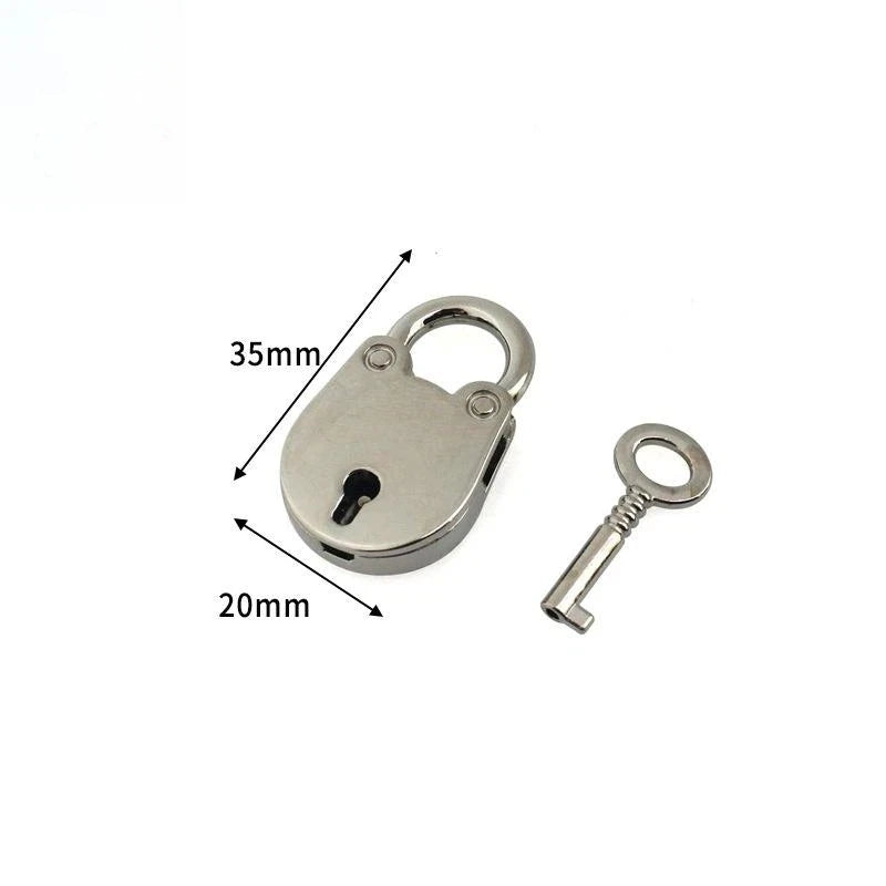 Cat Head Antique Mini Padlock with Key | Diary & Jewelry Lock