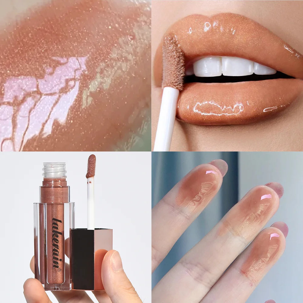 Diamonds Glitter Gloss Universal Lip Luminizer 8 Colors Lip Gloss Non-sticky Moisturizing Plumper Long Lasting Glitter Liquid Peaceful Pleasures Health and Wellness