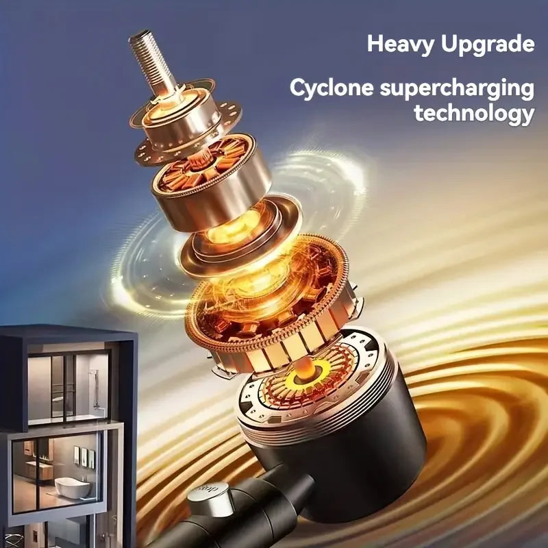 5-Mode High Pressure Handheld Shower Head with Filter & Stop