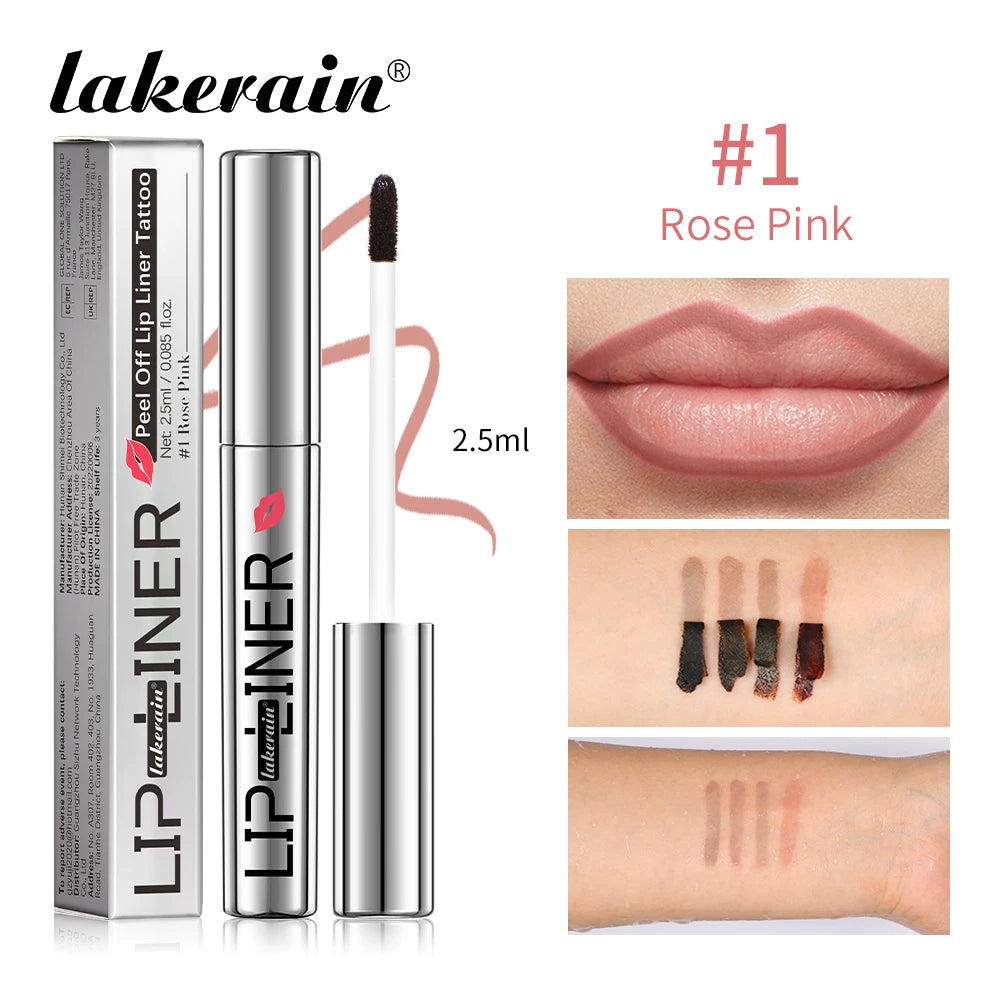 4colors Peel Off Lip Liner Waterproof Long Lasting Lipliner Pencil Moisturising Lips Gloss Tattoo Lipgloss Lipsticks Cosmetics Peaceful Pleasures Health and Wellness 01