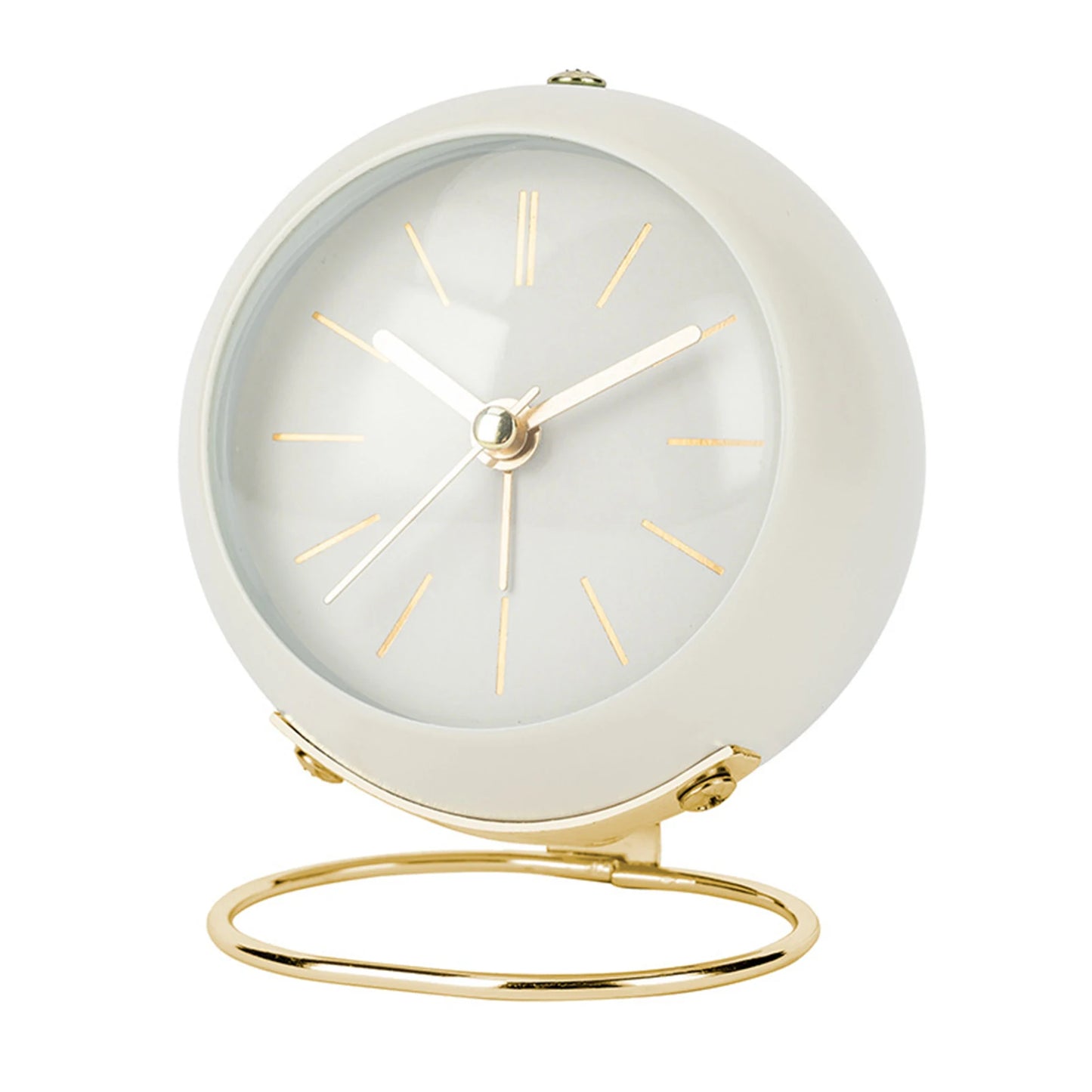 Silent Analog Alarm Clock with Night Light – Compact & Portable