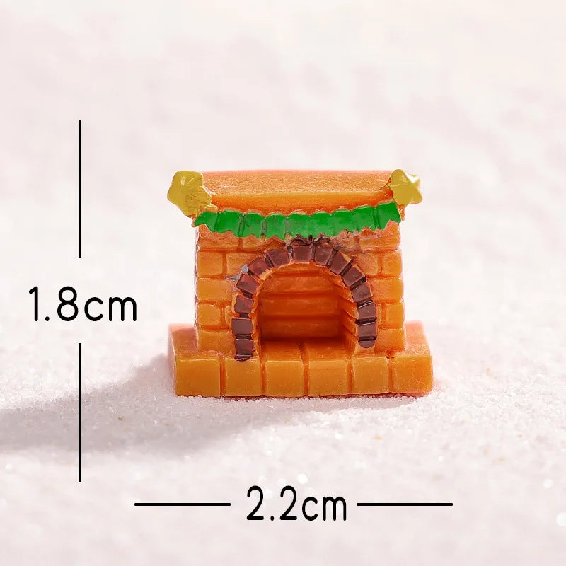 Cartoon Christmas Snowman Reindeer Micro Landscape Ornaments Figurine Miniature Decoration Desktop DIY Home Decoration Gifts Peaceful Pleasures Health and Wellness Christmas fireplace
