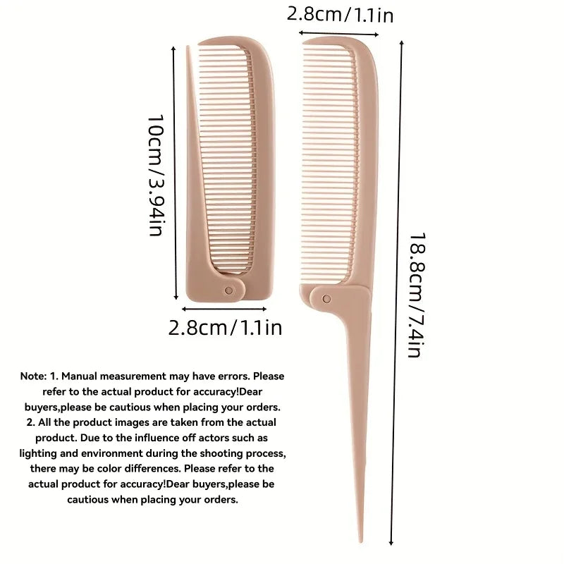 Portable Folding Pocket Comb – Anti-Static Travel Hair Comb Folding Hair Comb Peaceful Pleasures Health and Wellness