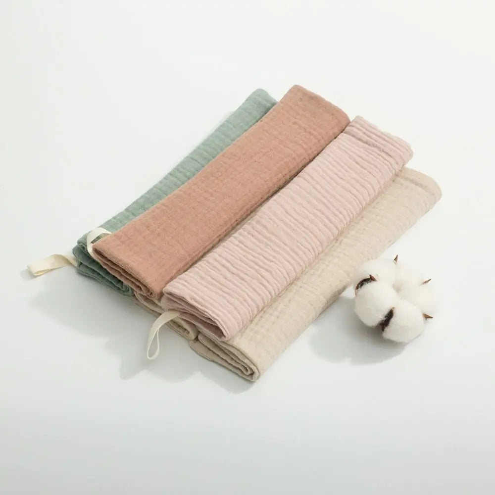 Baby Muslin Washcloths 5-Pack – Soft Cotton Burp Cloth Set
