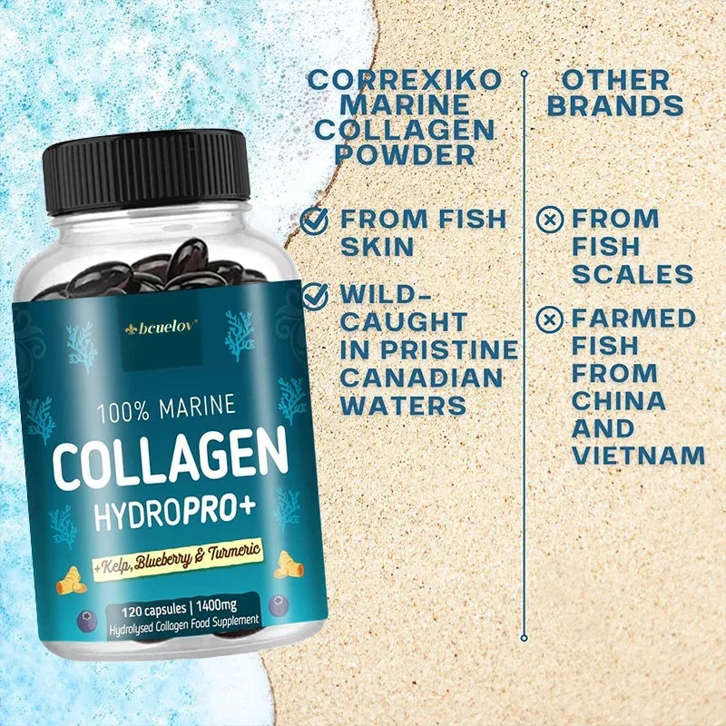 Hydrolyzed Marine Collagen - HYDROPRO supports skin and joint, hair and nail health nutritional supplement Peaceful Pleasures Health and Wellness