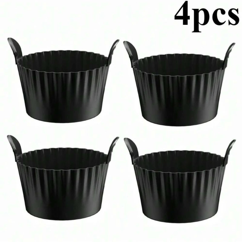 Silicone Air Fryer Liners & Non-Stick Baking Cups | 1-4 Pack