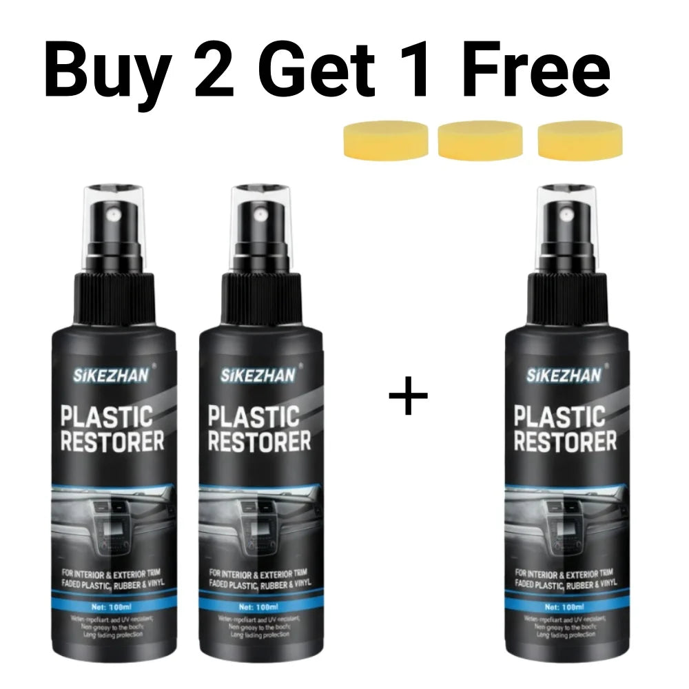 Car Plastic Restorer Back To Black Gloss Auto Interior Leather & Panel Renewal Wax Coating Agent Auto Polish And Repair Coating Peaceful Pleasures Health and Wellness 3PCS