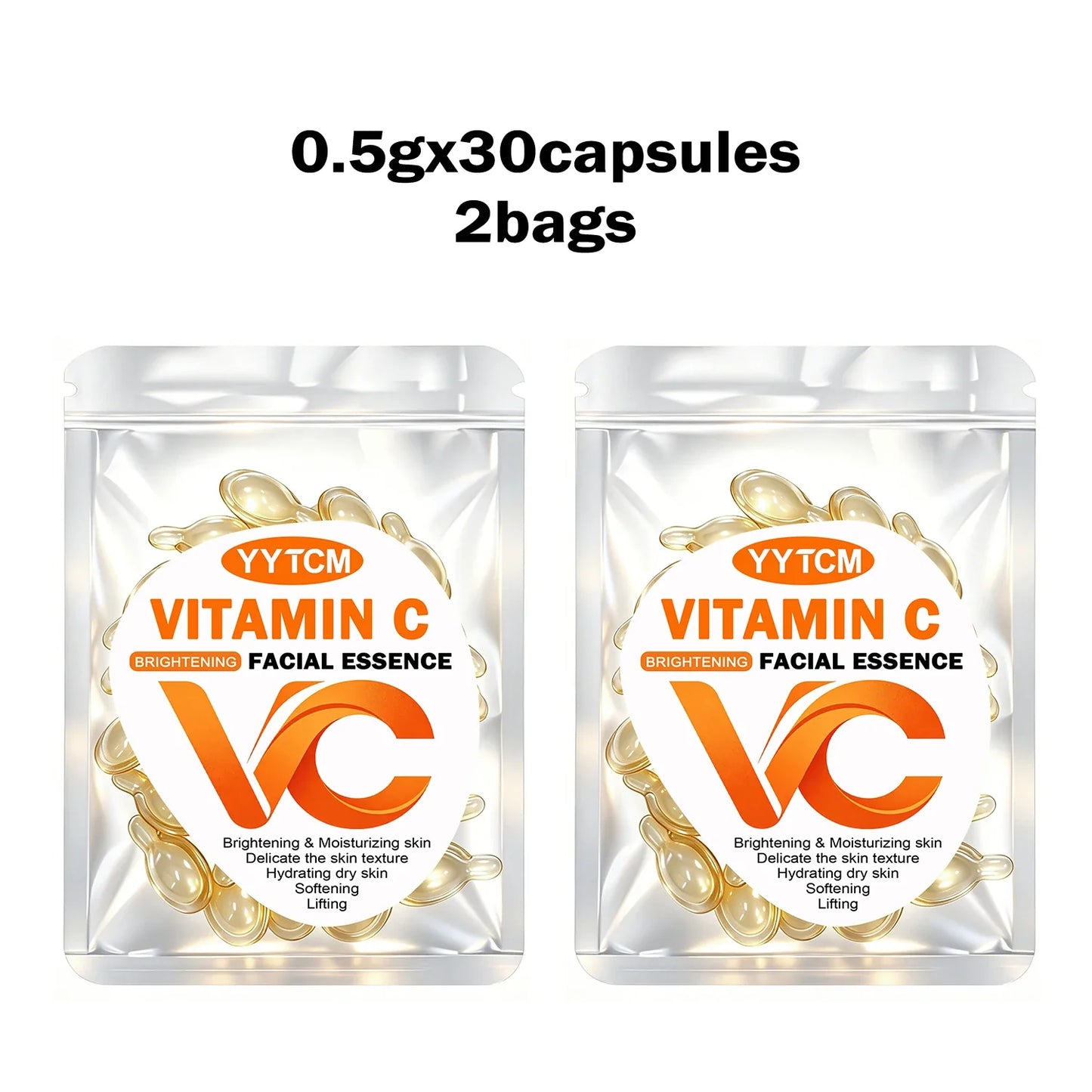 Vitamin C Face Serum Capsules – Brightening, Firming & Hydrating