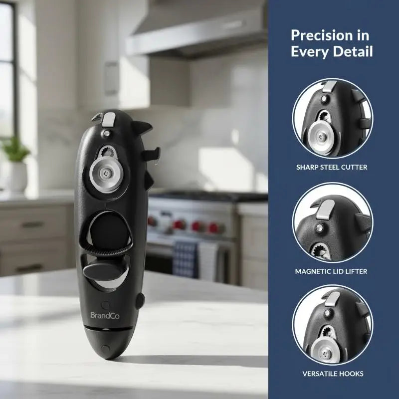Heavy Duty 8-in-1 Kitchen Can Opener – Stainless Steel Can Opener Peaceful Pleasures Health and Wellness