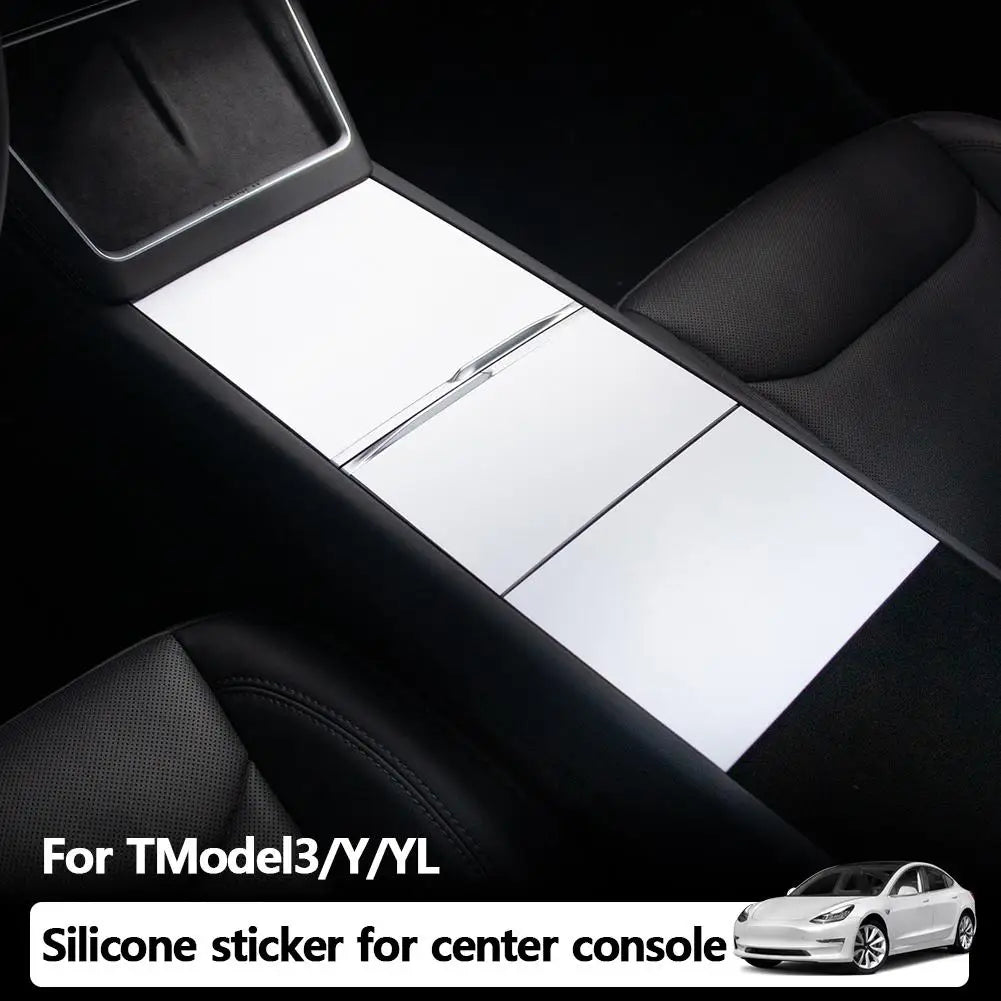 silicone adhesive patch for the central control panel of the Tesla Model3/Y/YL for Interior Suit Accessories Peaceful Pleasures Health and Wellness White