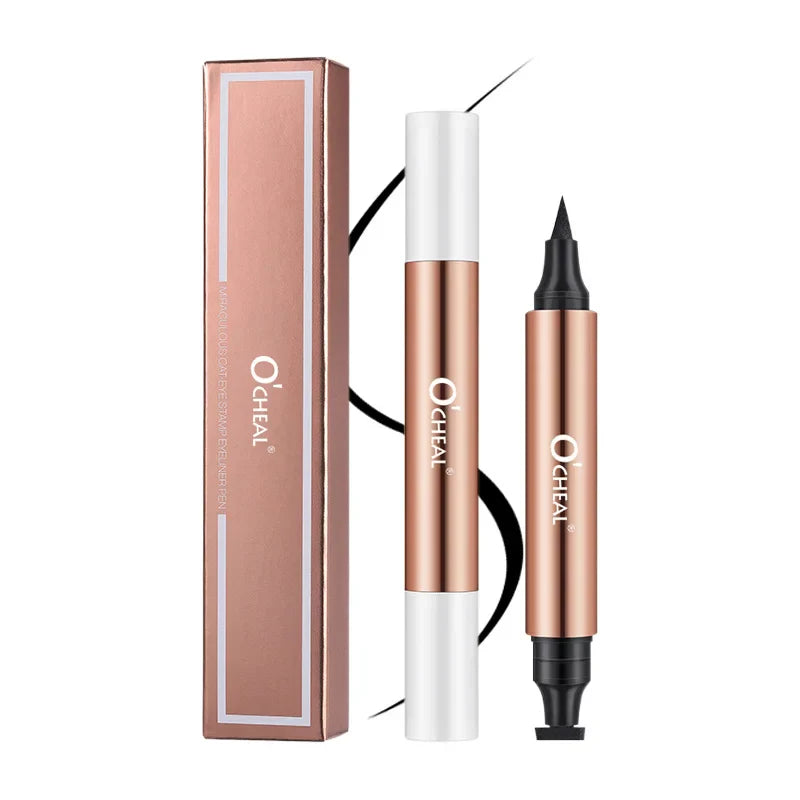 O'CHEAL Dual Stamp Liquid Eyeliner Pen – Waterproof Black