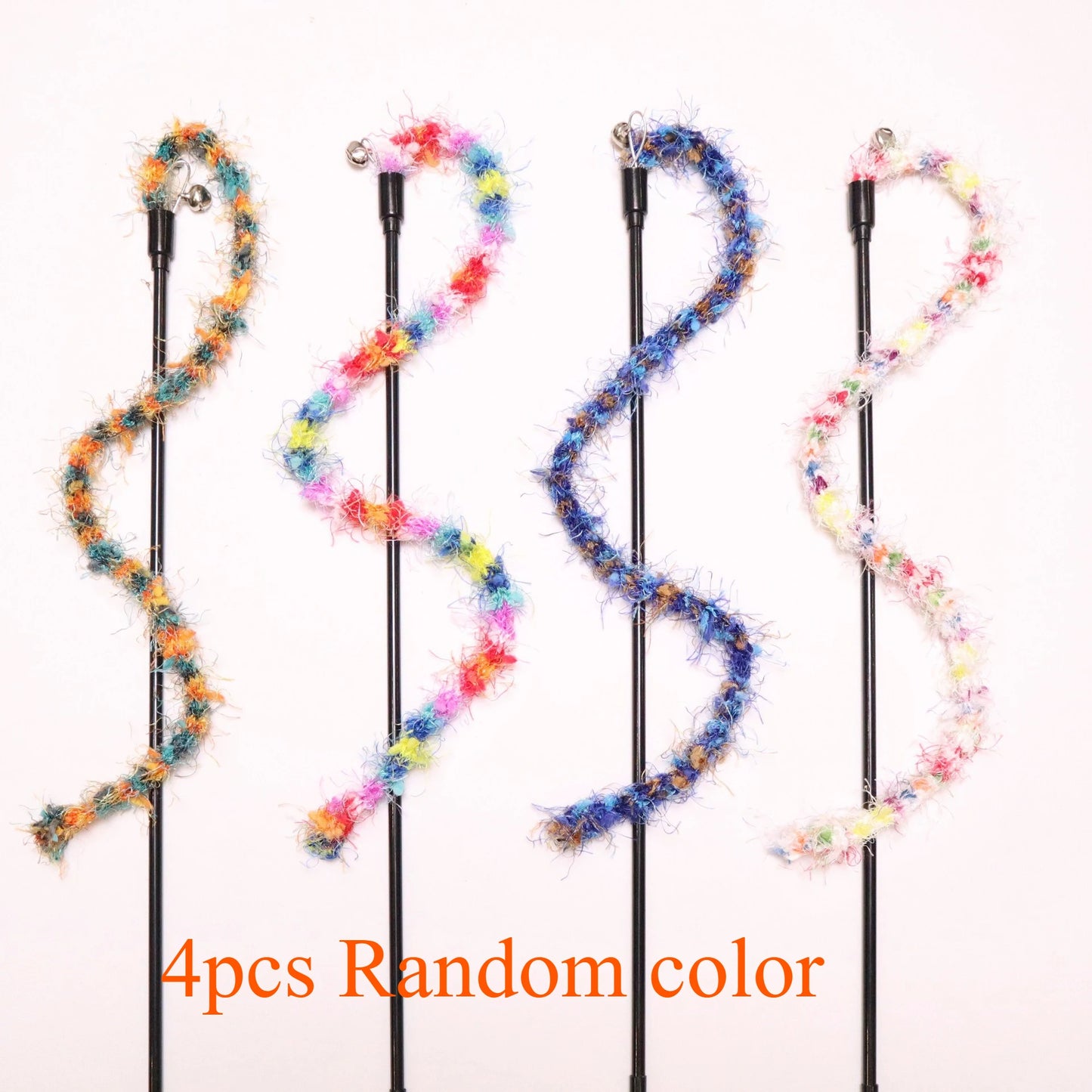 Colorful Plush Rope Cat Teaser Wand Toy | 2/3/4 Pack