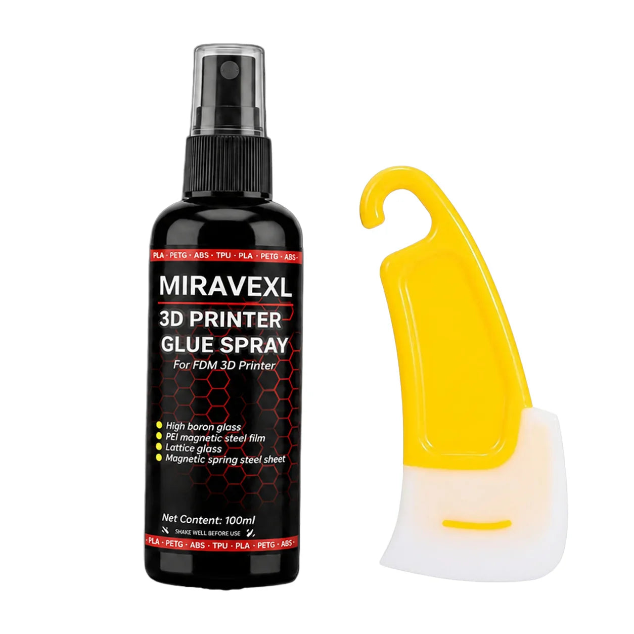 3D Printer Glue Spray & Scraper Set – FDM/SLA Bed Adhesion