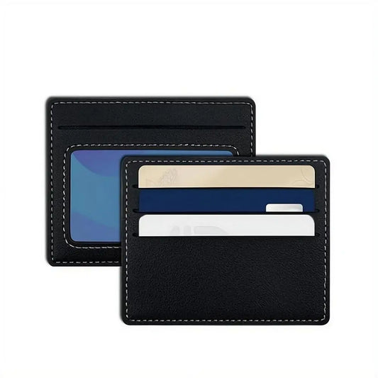Slim PU Card Holder with Clear ID Window | Unisex Wallet Card & ID Holder Oasis Select