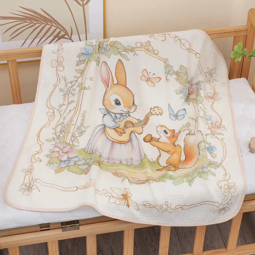 Newborn Baby Bath Towel | Soft Cotton Bamboo Gauze Blanket