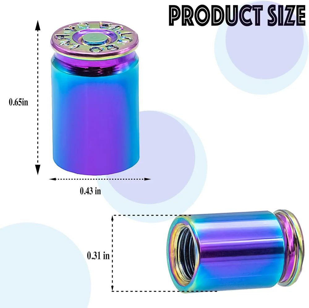 Bullet Shell Tire Valve Stem Caps Aluminum Alloy Car Air Cap Cars SUV