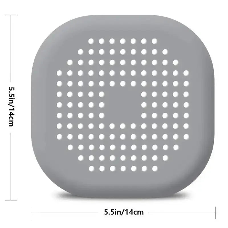 Silicone Square Shower Drain Cover & Sink Strainer 2-Pack Drain Strainer Cover Peaceful Pleasures Health and Wellness