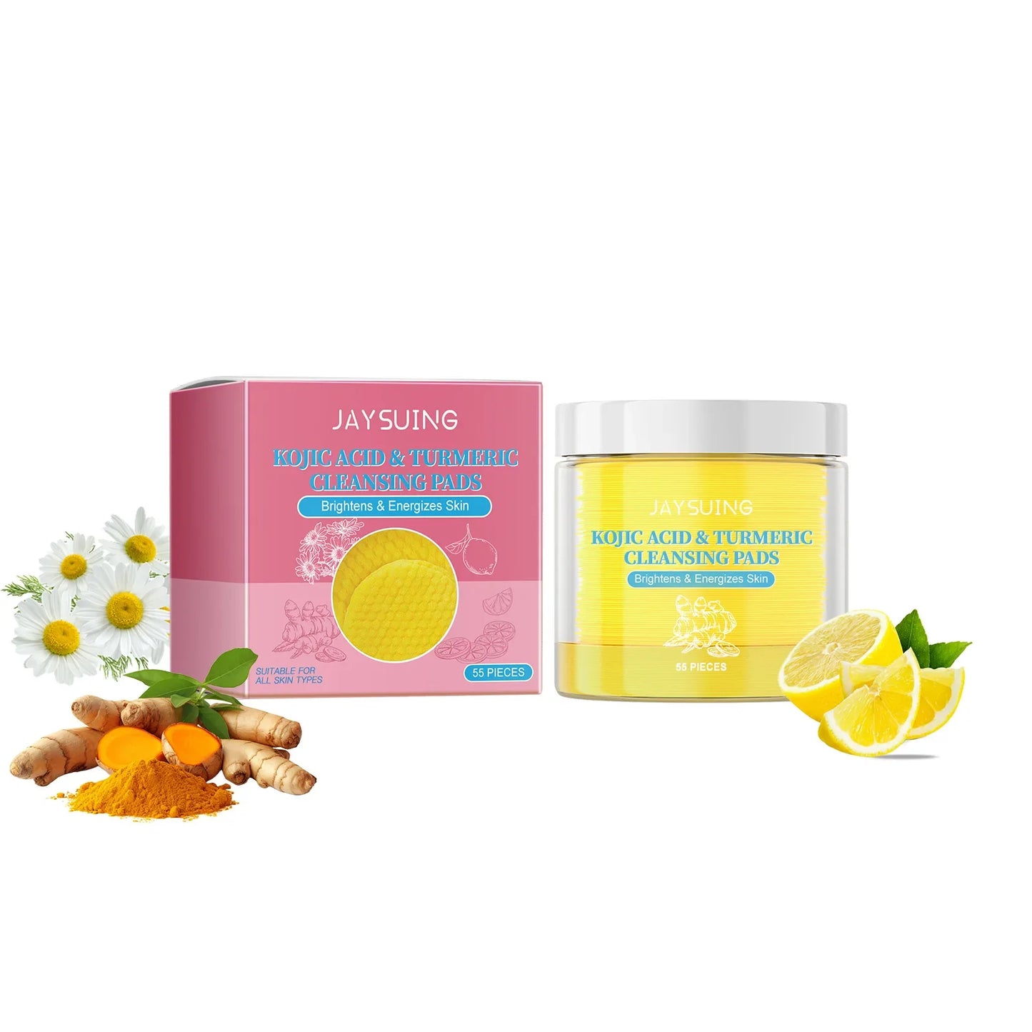 Turmeric Exfoliating Facial Pads – Anti-Acne & Deep Cleanse