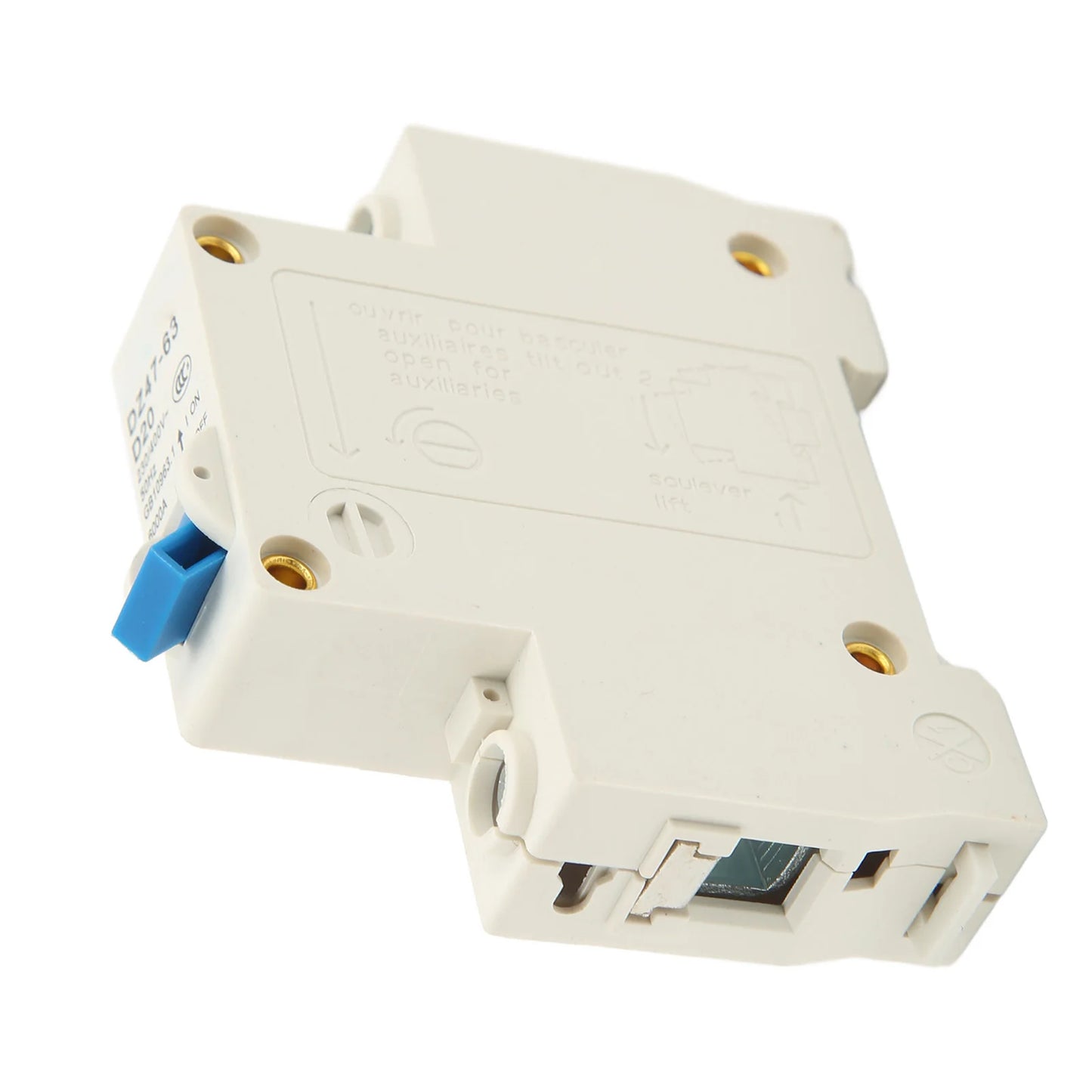 1P Miniature Circuit Breaker Circuit Modular Structure Nylon PA66 Shell AC 230V 400V 20A for Lighting System Peaceful Pleasures Health and Wellness