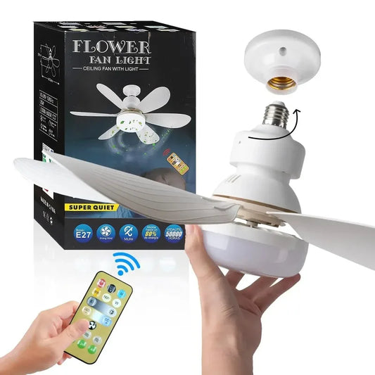 30W LED Ceiling Fan Light E27 Remote Control Dimmable LED Ceiling Fan Light Peaceful Pleasures Health and Wellness