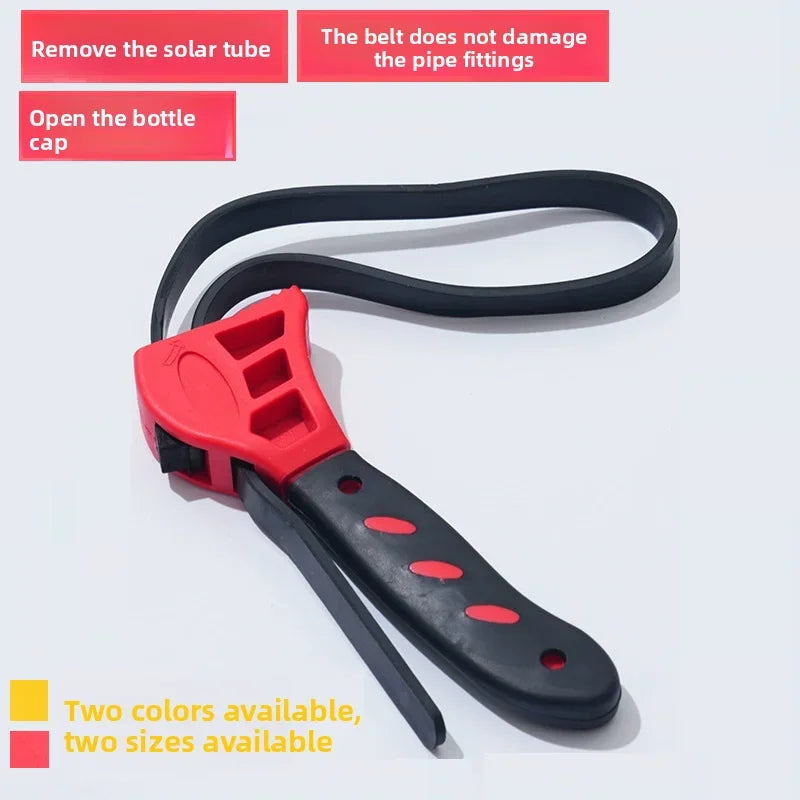 Multifunction Adjustable Belt Wrench Tool Heavy Duty Universal Rubber Strap Spanner for Oil Filter Removal Car Repair Bottle Peaceful Pleasures Health and Wellness
