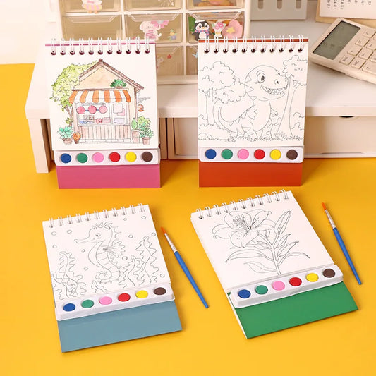 Bview Art Creative Kids Spiral Gouache Painting Paints DIY Coloring Peaceful Pleasures Health and Wellness