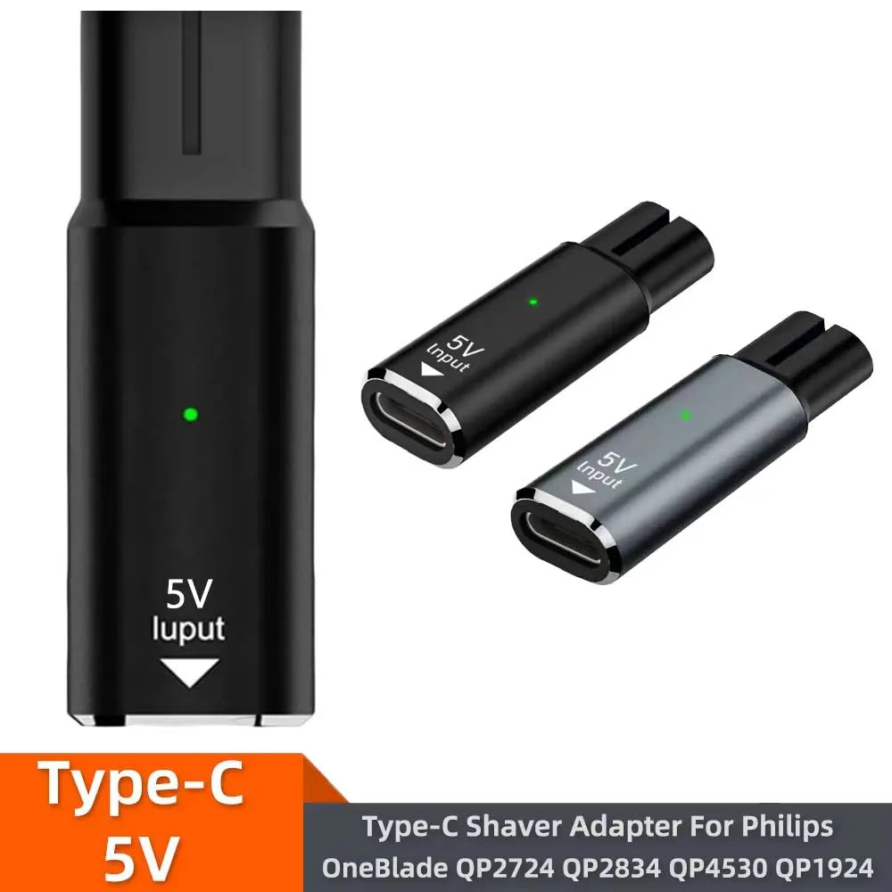 USB-C Adapter for Philips OneBlade QP2724 QP2834 QP4530 Shaver