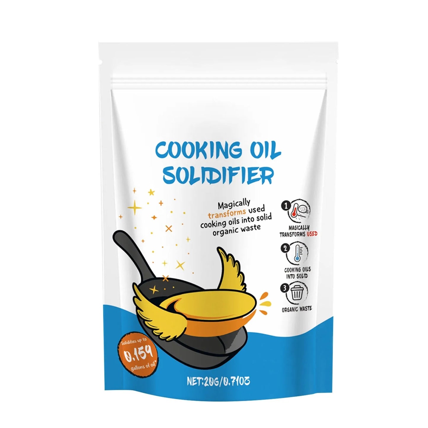 Practical Household Cooking Oil Solidifier Rapidly Solidify Fry Barbecue Waste Oil Hardener Eco-Friendly Kitchen Cleaning Tool Peaceful Pleasures Health and Wellness