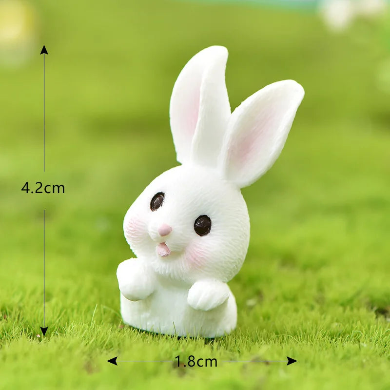 1Pcs Rabbit Miniature, Figurines Carrot Fairy Garden, Mini DIY Ornament, Micro Landscape Decorations for Home Kitchen Cake decor Peaceful Pleasures Health and Wellness 7