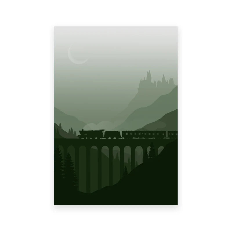 Hogwarts Castle Magic Wizard Canvas Wall Art | Kids Room Décor