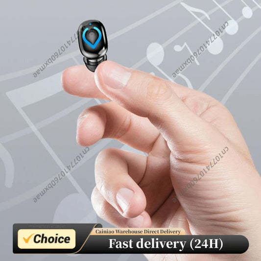 BT 6.1 Wireless Mini Single Earbud With Mic Invisible Earbuds Noise Canceling Earphones for Smart Phones PC TV Audiobook Peaceful Pleasures Health and Wellness