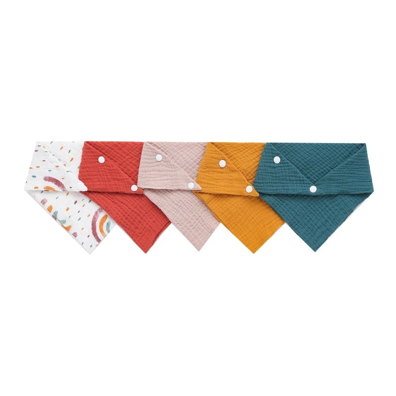 5-Pack Soft Cotton Baby Burp Cloths & Newborn Washcloths