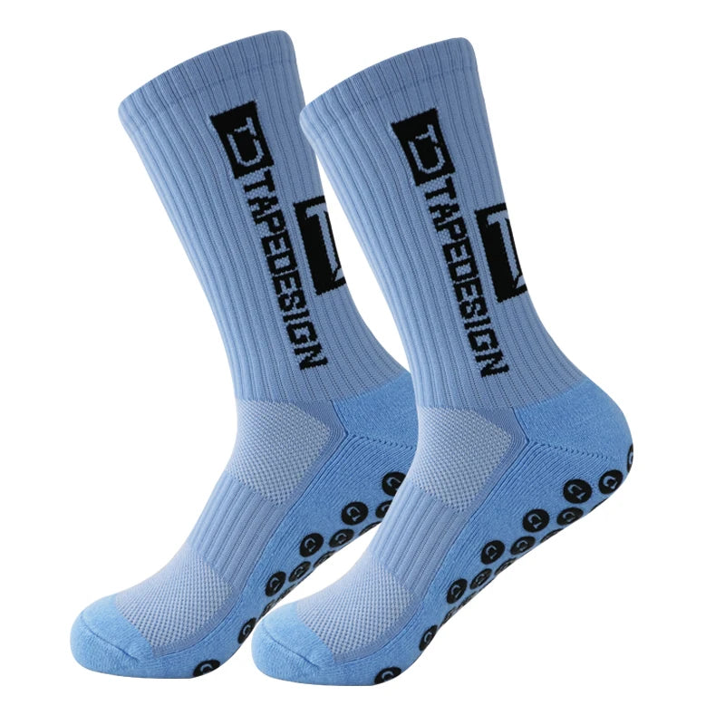 2022 New Football Socks Anti-Slip High Quality Soft Breathable Thickened Towel Bottom Sports , Cycling ,Legging ,Women, Men Peaceful Pleasures Health and Wellness socks sky blue Free