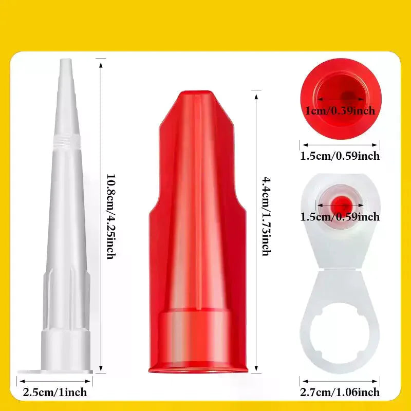 Caulking Gun Nozzle Cap Set – Glue Tip Sealing Caps