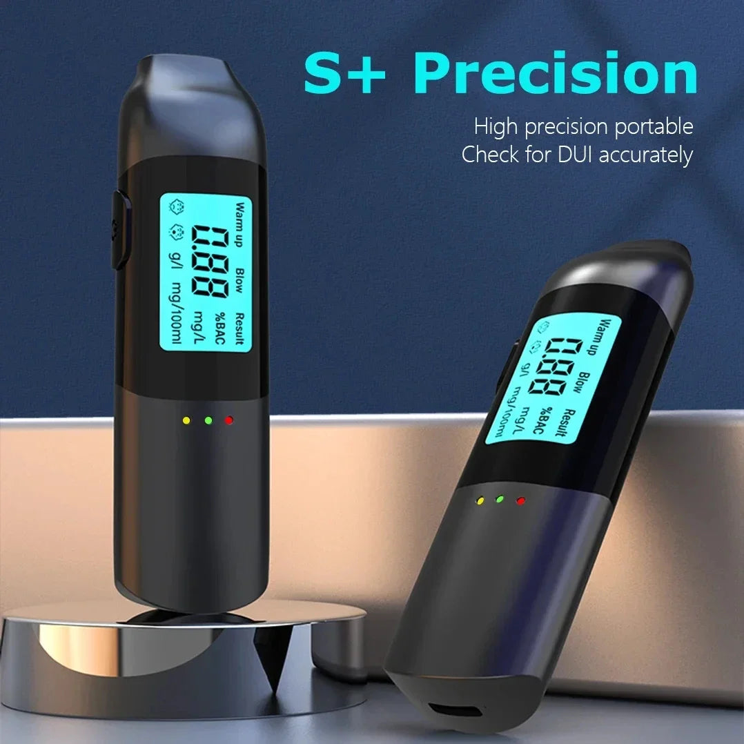 Portable Non-Contact Alcohol Tester with LED Digital Display Alcoholmeter Alcohol Tester Accuracy Breathalyzer Diagnostic Tool Peaceful Pleasures Health and Wellness