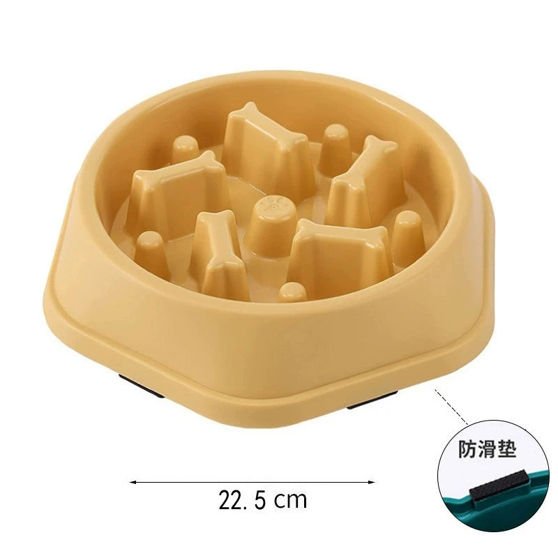 Slow Feeder Dog Bowl – Anti-Slip Maze Puzzle for Small & Medium Dogs