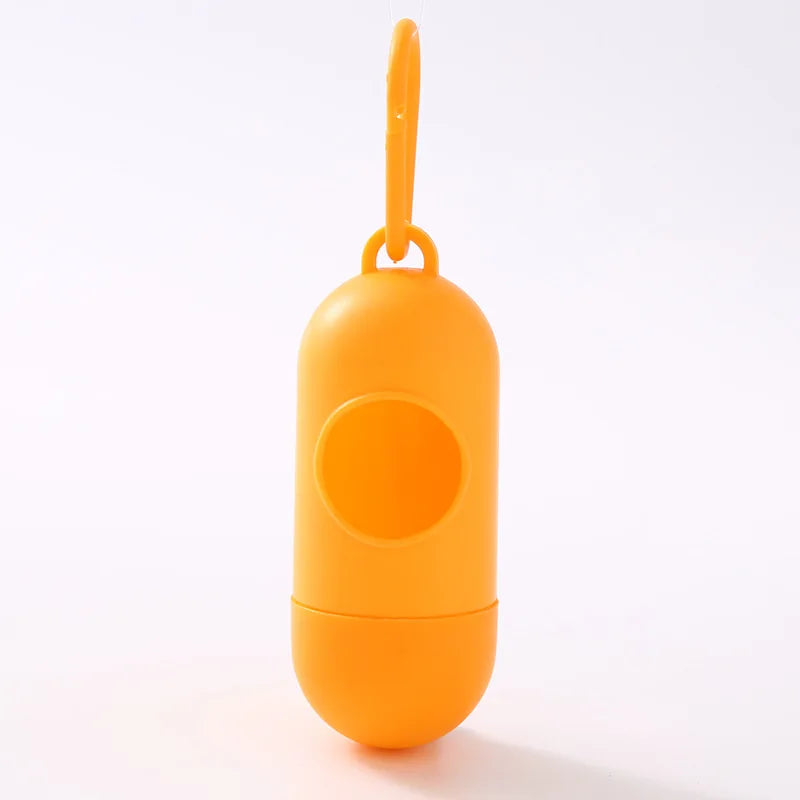 Portable Pet Waste Bag Dispenser Pill Shape Bullet-Shaped Garbage Box Cats Dogs Poop Extractive Clean-up Bags Outside Walking Peaceful Pleasures Health and Wellness Potty Picker P