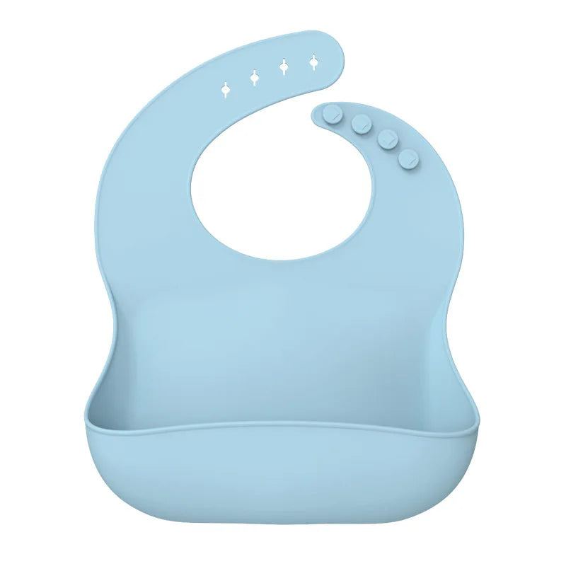 Soft Silicone Baby Bibs with Food Catcher Pocket | 1-3 Pack