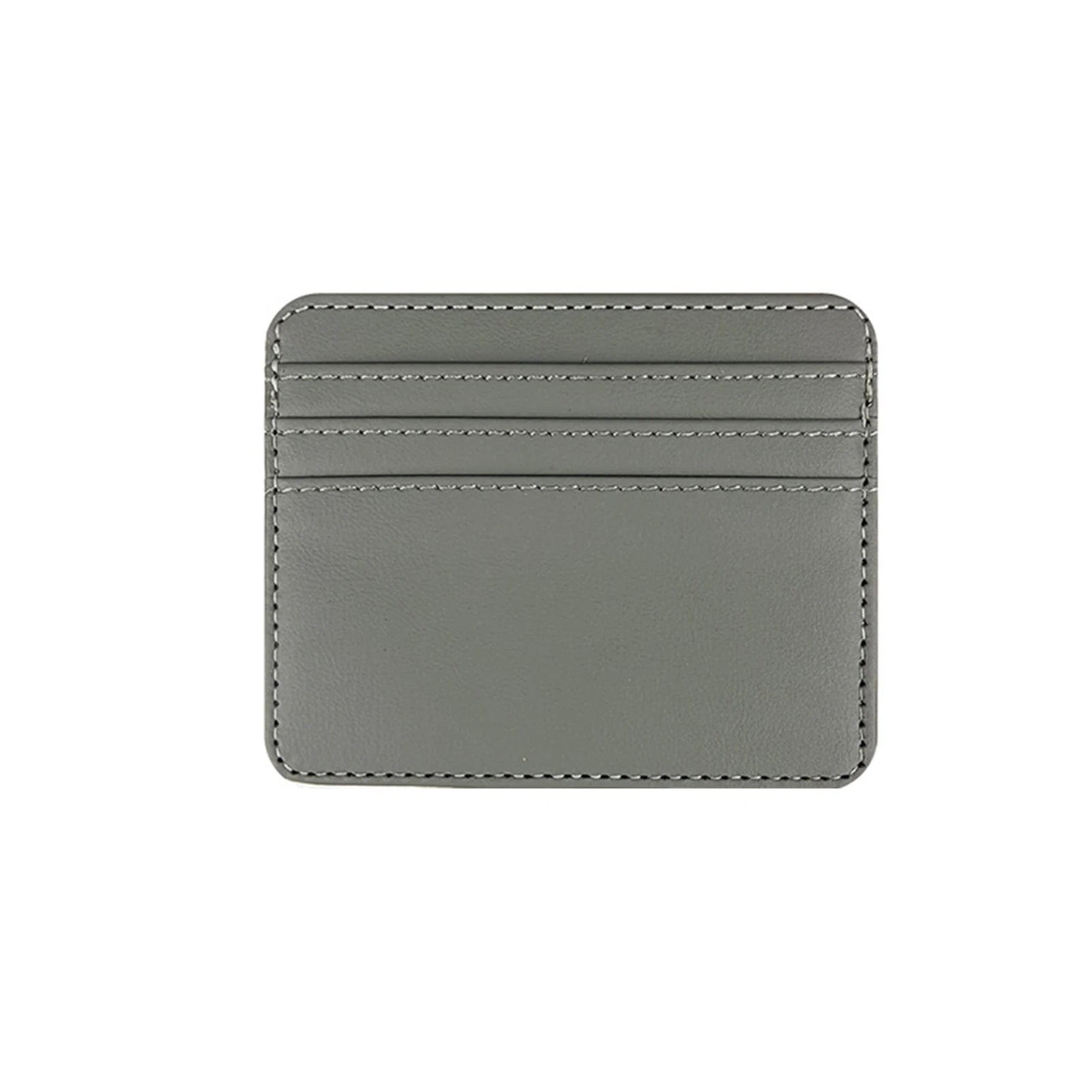 Travel-Ready PU Leather Card Holder Top Open Multi Card Slot Vintage Card Case Slim Wallet for Men and Women 8x10cm Peaceful Pleasures Health and Wellness GRAY