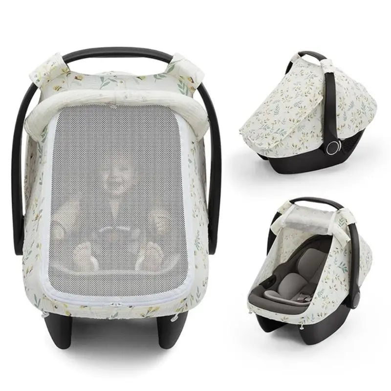 Baby Car Seat Cover – Breathable Cotton Canopy for Newborns