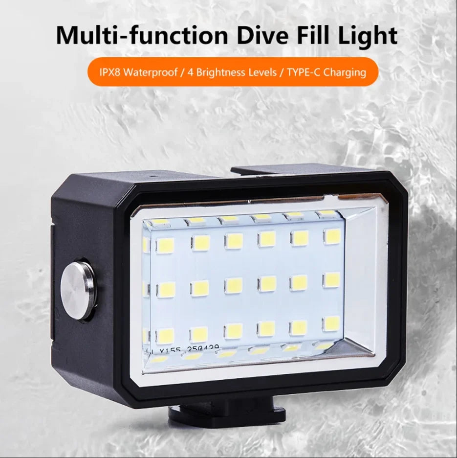 40M Waterproof LED Diving Fill Light | DJI, GoPro & Insta360