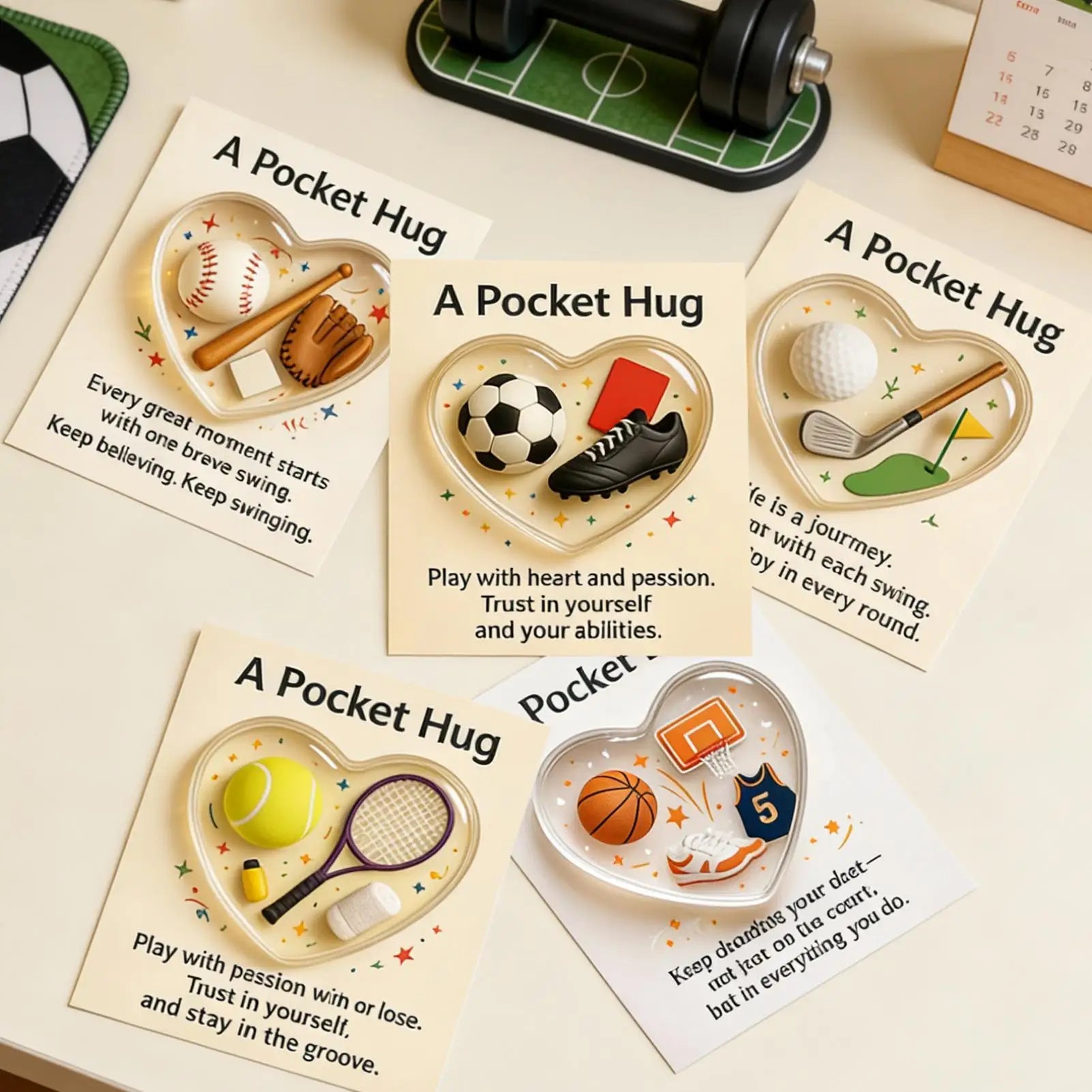 Greeting Cards Compact Heart-Shaped Inspirational Note Card For Business Trip Home Outdoor School Men Women Boys Girls Youth Peaceful Pleasures Health and Wellness