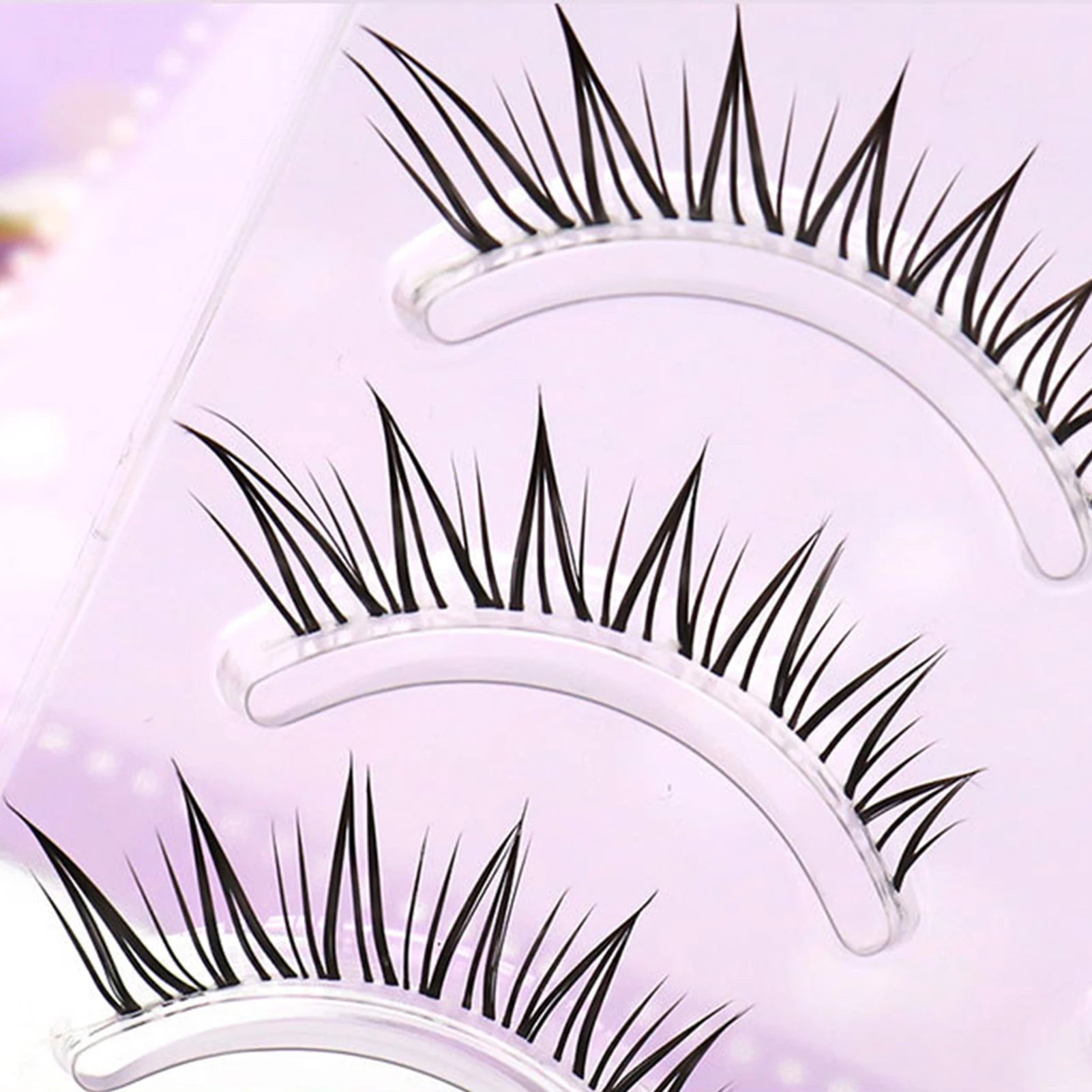 5pair Foxes False Eyelashes Full Strip Clear Thin Band Design Dense Natural Eyelash Extension For Daily Makeup Party Photography Peaceful Pleasures Health and Wellness