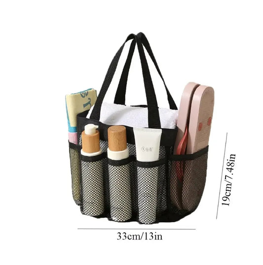 Mesh Beach Bag Large Initial Tote Bags Reusable Grocery Bags Foldable for Women Pool Swim Travel Vacation Essentials Peaceful Pleasures Health and Wellness C