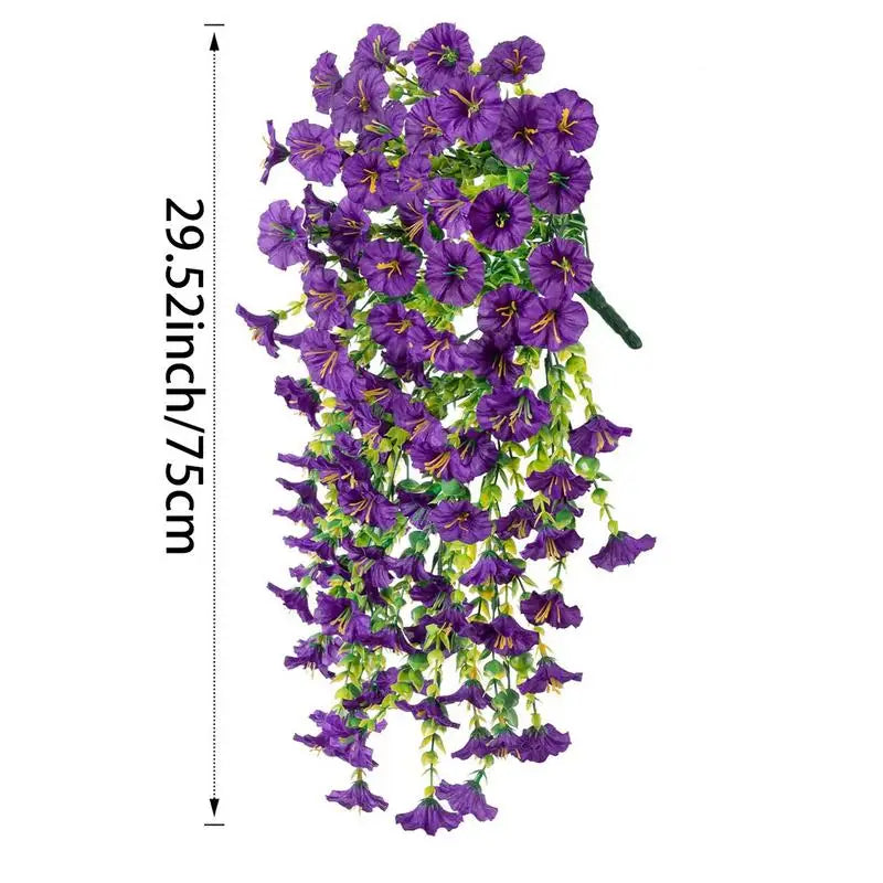 Artificial Petunias For Outdoors 2pcs Faux Petunias Artificial Plants Weatherproof UV Resistant Simulated Colorful Everlasting Peaceful Pleasures Health and Wellness