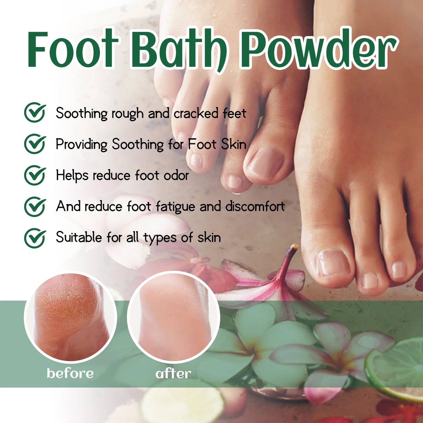 Green Tea Sea Salt Foot Soak – Exfoliate & Soften Feet